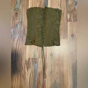 Green/Khaki Lace Up Corset